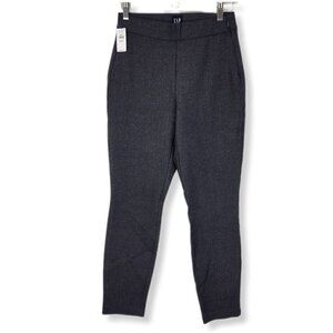GAP NWT High Rise Skinny Ankle Pant Womens 4P Charcoal Heather BiStretch Fabric‎